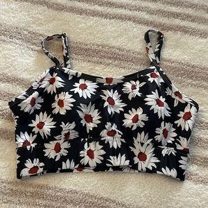 Lime Ricki daisy bathing suit top